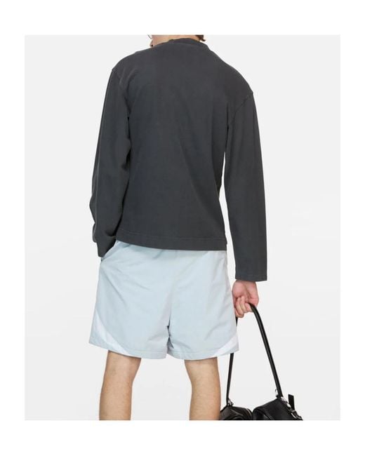 Acne Gray Logo Long-Sleeve T-Shirt for men