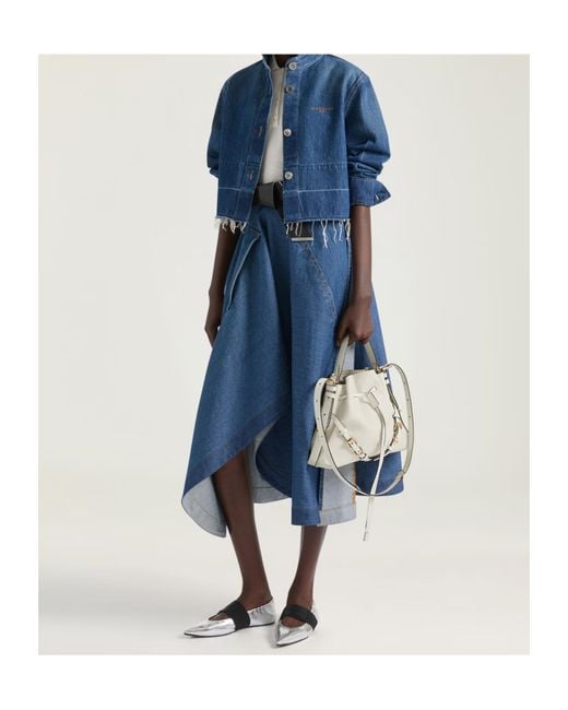 Givenchy White Small Voyou Bucket Bag