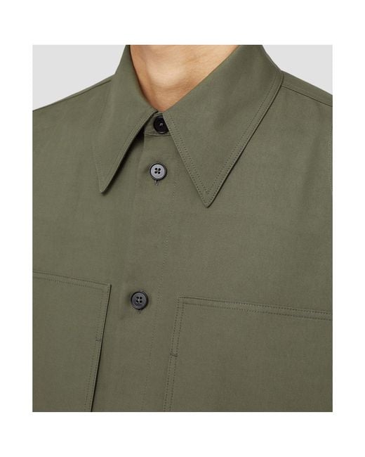 Jil Sander Green Long-Sleeved Shirt for men