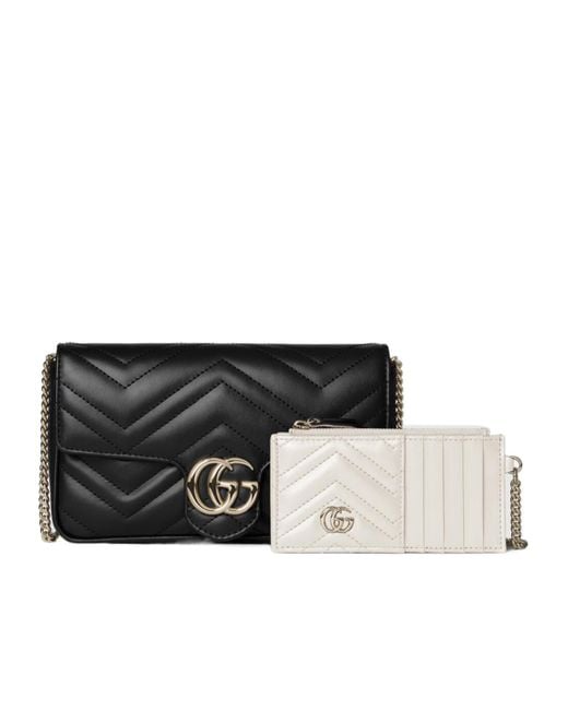 Gucci Black Gg Marmont Small Shoulder Bag