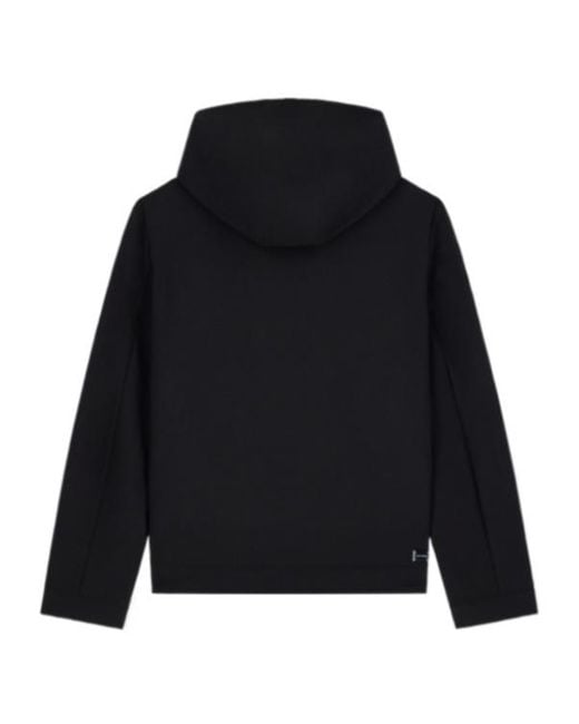 Emporio Armani Blue Blouson Jacket Seersucker With Down And Feather Padding for men
