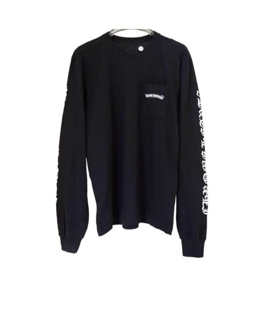 Chrome Hearts Black Scroll Long-Sleeve T-Shirt for men