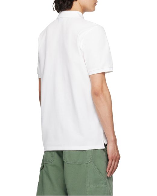Carhartt White Short-Sleeved Polo Shirt for men