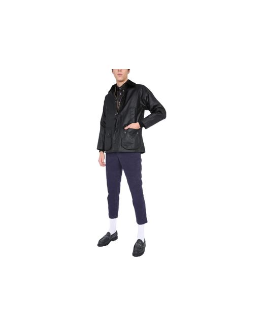 Barbour Black Embroidered-Logo Cotton Jacket for men