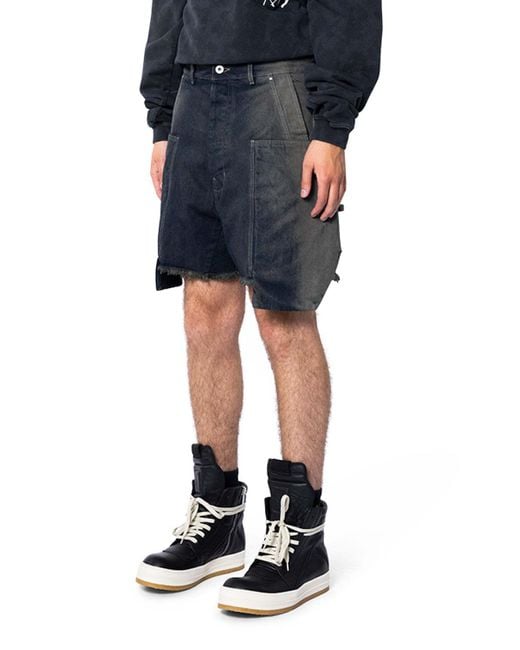 Rick Owens Blue Stefan Cargo Shorts for men