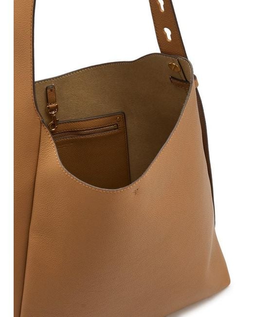 Tory Burch Brown Romy Grained Leather Hobo Bag
