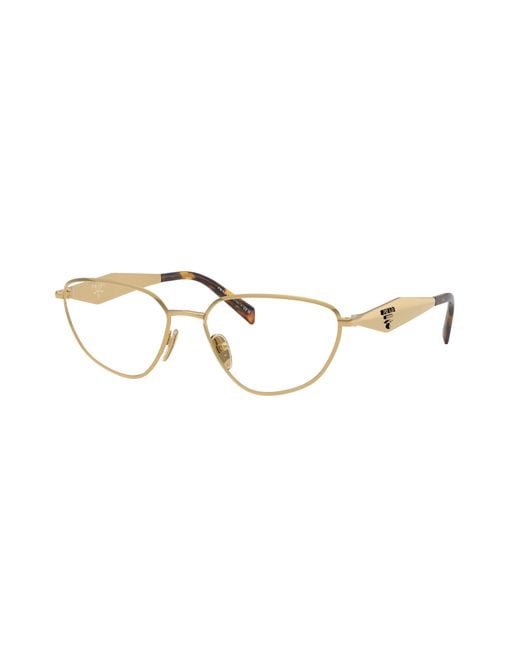 Prada Natural Eyewear Irregular Frame Glasses