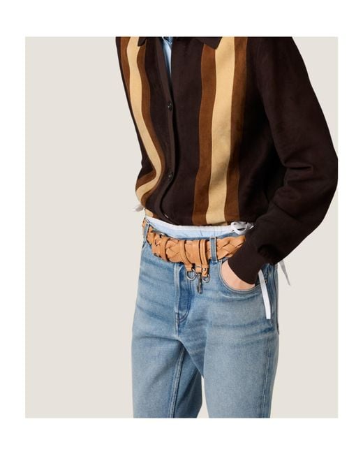 Miu Miu Blue Logo-Embroidered Straight-Leg Jeans