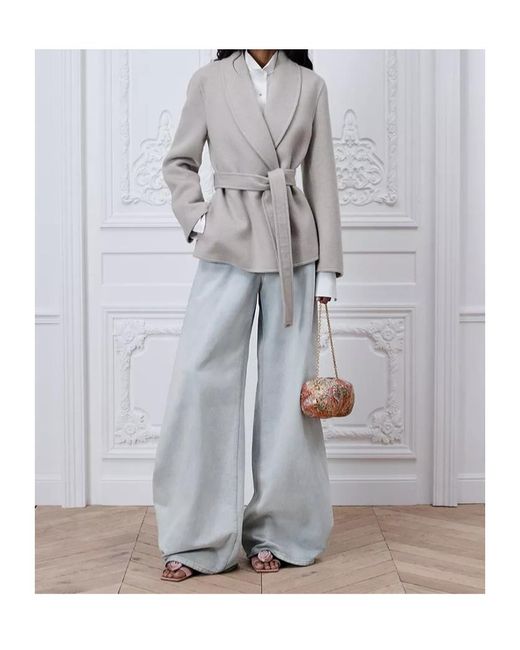 Dior Gray Long-Sleeved Coat