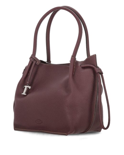 Tod's Purple Logo-Detailed Shoulder Bag