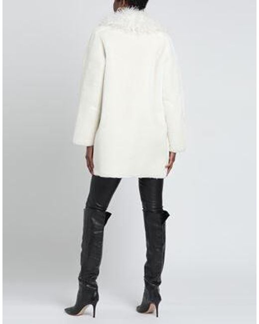 MAX&Co. White Versatile Solid Color Fleece Coat