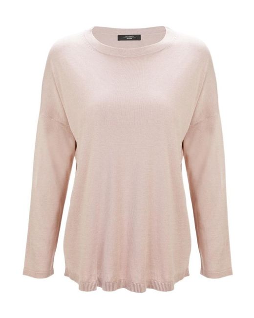 Weekend by Maxmara Pink Round-Neck Long-Sleeved Pullover