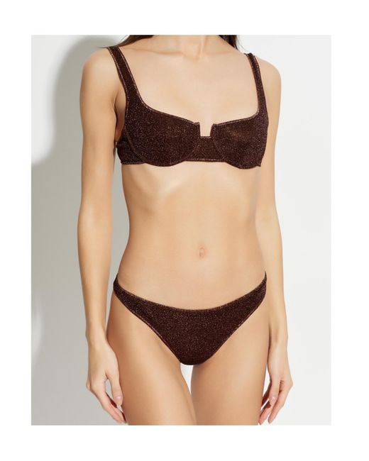 Oseree Brown Oséree Sequined Two Piece Swimsuit