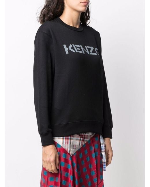 KENZO Black Logo-Print Cotton Sweatshirt