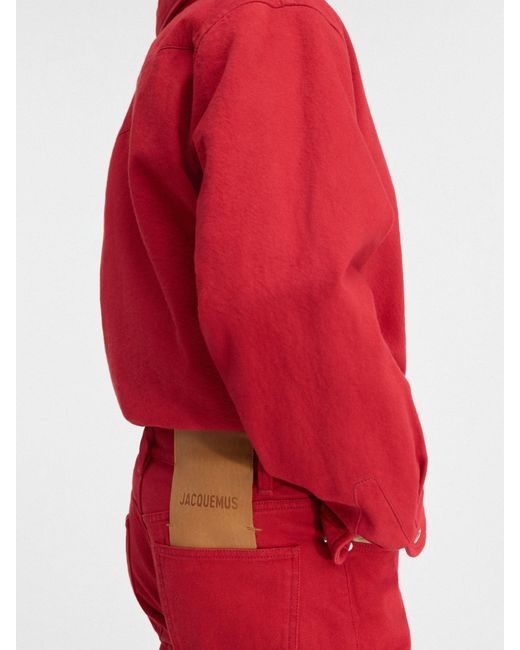 Jacquemus Red Belt-Loop Jeans for men