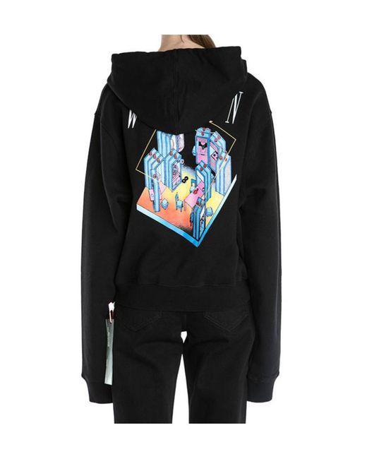 Off-White c/o Virgil Abloh Black Microenvironment Crop Hoodie