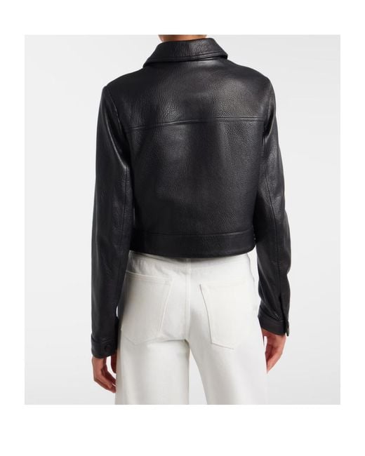 FRAME Black The Small Leather Jacket