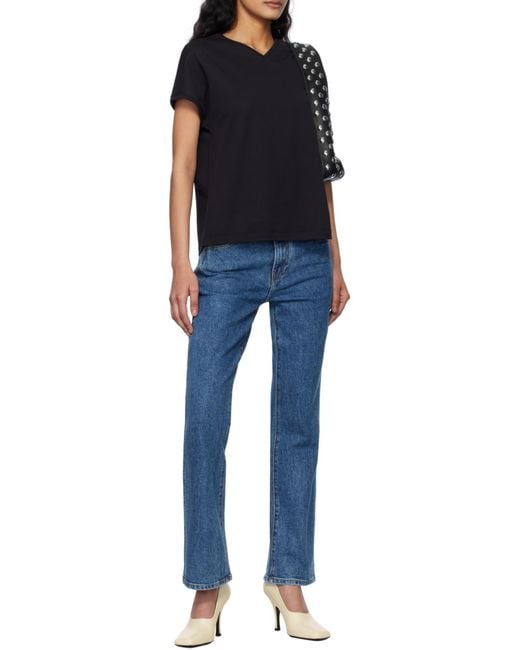 Khaite Blue Vivian Cropped Jeans