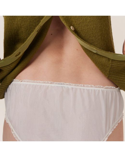 Miu Miu White Muslin Panty