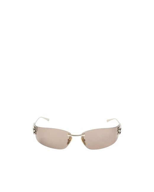 Balenciaga White Eyewear Wrap-Around Sunglasses