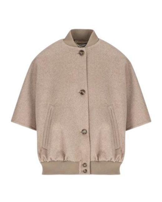 Max Mara Natural Leticia Button-Up Coat