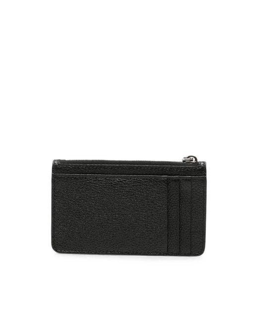 Prada Black Logo-Plaque Leather Cardholder for men
