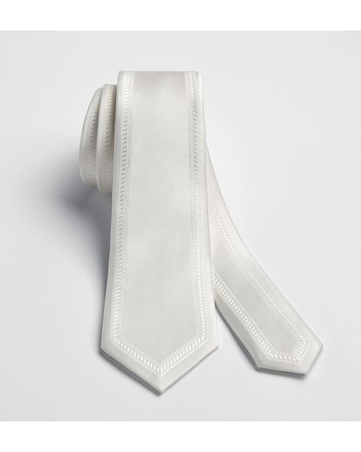Dior White Moulures Tie for men
