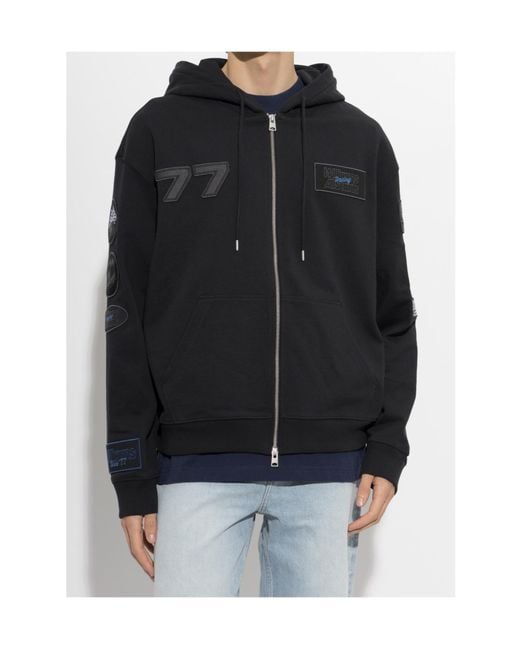 AllSaints Black Apex Zip-Up Hoodie for men