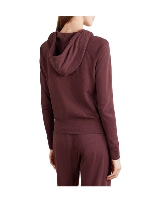 James Perse Purple French Cotton-Terry Hoodie