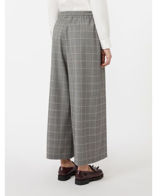 Weekend by Maxmara Gray Luigi Checked Drawstring Trousers