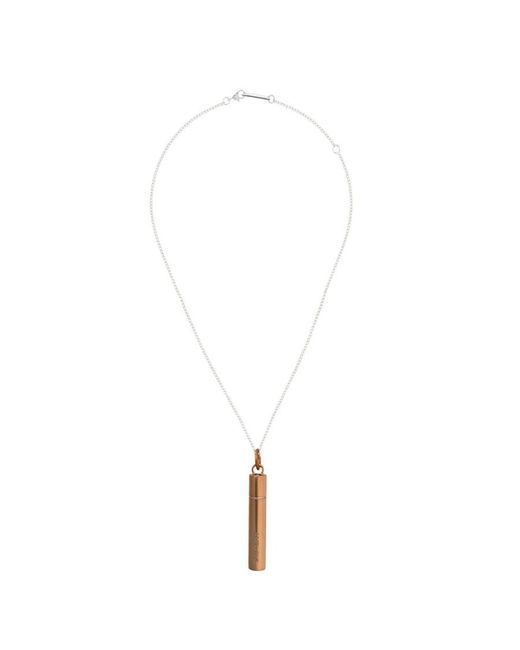 Ambush White Pill Case Charm Necklace for men