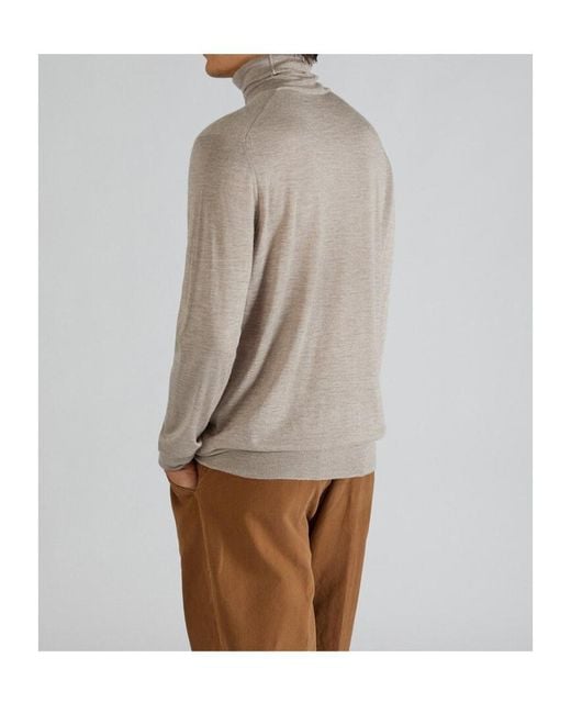Zanone Gray Roll-Neck Sweater for men