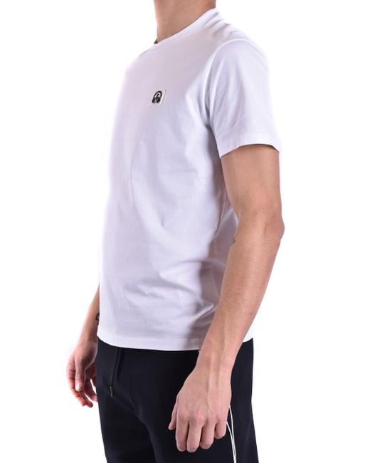 Neil Barrett White D.J. Bolt Cotton T-Shirt for men
