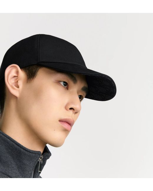 Dior Black Homme Logo-Embroidered Baseball Cap for men