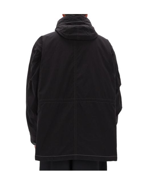 And Wander Black Reflective Stitching Hooded Casual Jacket for men