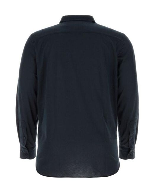 Brioni Blue Blended Shirt for men