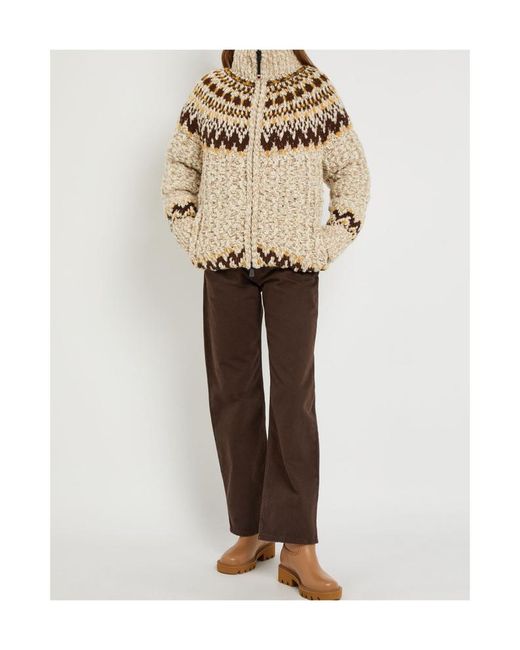 Moncler Natural Fair Isle Wool-Blend Jumper