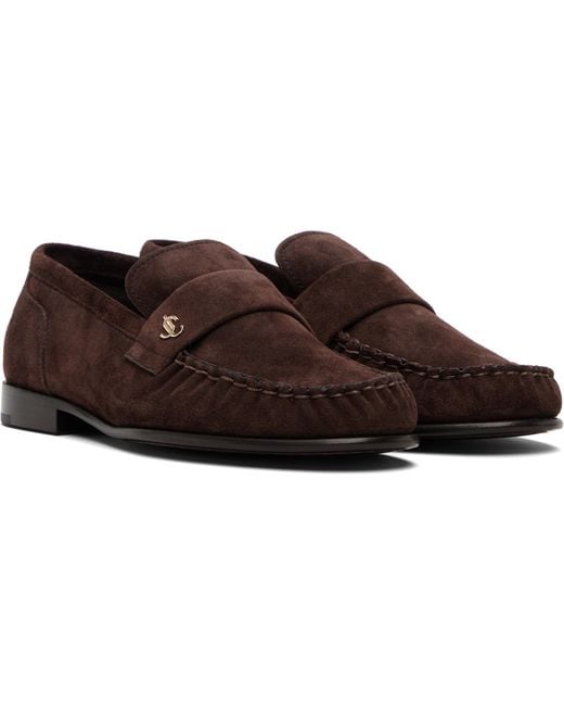 Jimmy Choo Brown Ellis Loafers