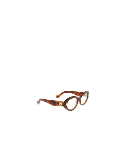 Loewe White Anagram Cat-Eye Frame Glasses for men