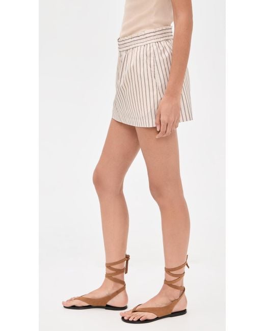 Rag & Bone White Striped Mini Skirt