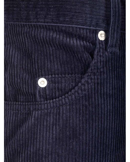 Isabel Marant Blue Jorje-Gb Straight Leg Corduroy Pants for men