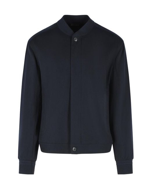 Zegna Blue Long-Sleeve Jacket for men