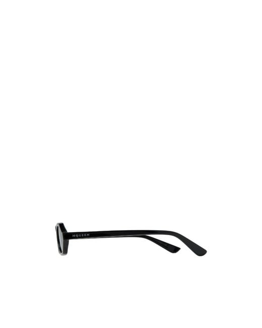 McQueen White Eyewear Oval Frame Sunglasses