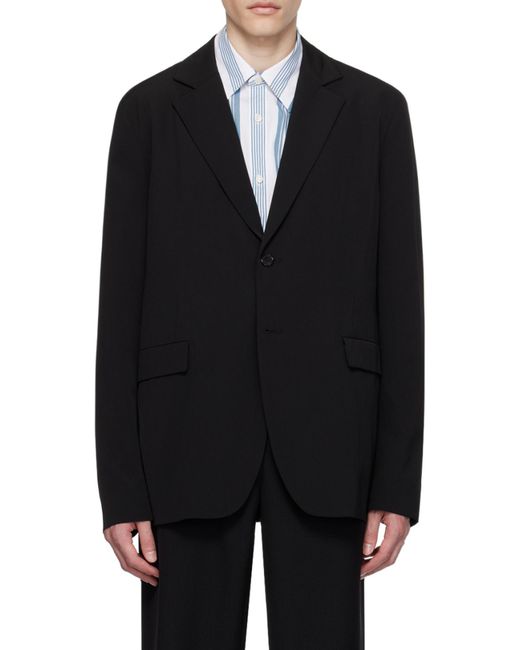 Acne Black Single-Breasted Notched Blazer for men