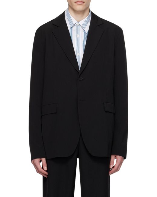 Acne Black Single-Breasted Notched Blazer for men