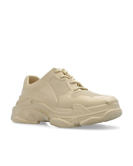Balenciaga Natural Triple S Mold Lace-Up Sneakers
