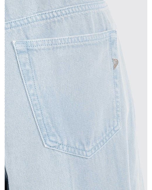 Dondup Blue High-Rise Wide-Leg Jeans