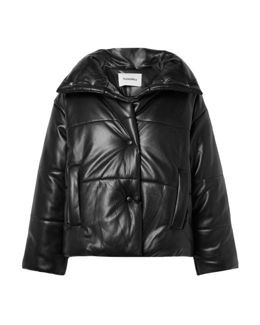 Nanushka Women's Black Hide High-Neck Puffer Jacket