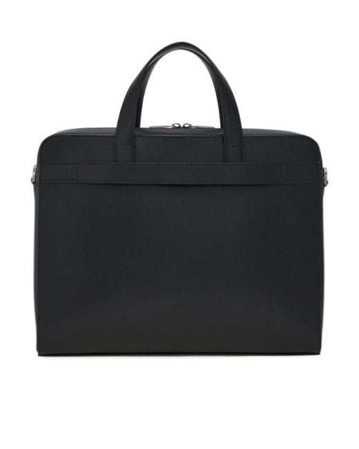 Ferragamo Black Ferragamo Gancini Top Handle Briefcase for men