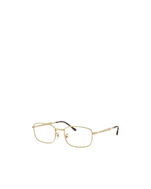 Ray-Ban White Geometric Frame Plain Mirror for men